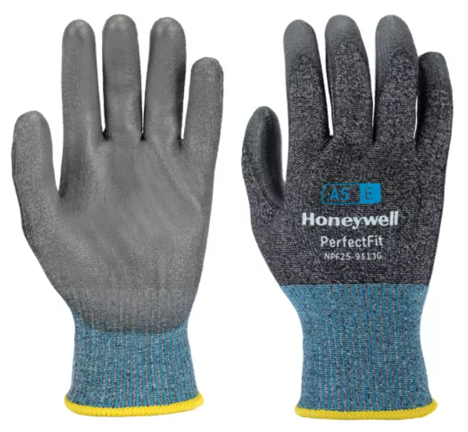 Honeywell Perfect Fit 13G A5/E Polyurethane Coated Grey Gloves - HW-NPF25-9113G - (DISC-R)