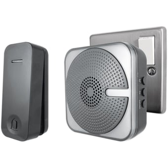picture of Plug-in Door Chime with Kinetic Bell Push - Black - [UM-66415] - (DISC-X)