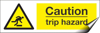 picture of Caution Trip Hazard Sign - 300 x 100Hmm - Self Adhesive Vinyl - [AS-WA94-SAV]