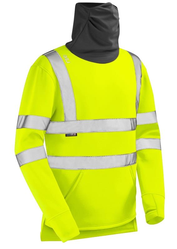 picture of Combesgate - Yellow Hi Vis Snood Sweatshirt - Conforms to EN ISO 2O471 Class 3  - LE-SS06-Y