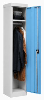 picture of QMP Clothing Cupboard - 1 Shelf - Light Blue Doors - 1800H x 600W x 460D mm - [QM-CC186046ZUXX]