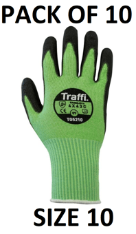 picture of TraffiGlove Metric Safe to Go Breathable Gloves - Size 10 - Pack of 10 - TS-TG5210-10X10 - (AMZPK2)