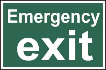 Picture of Spectrum Emergency exit text only - PVC 300 x 200mm - SCXO-CI-1516