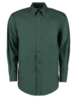 picture of Kustom Kit Men's Long Sleeve Corporate Oxford Shirt - Bottle Green - BT-KK105-BGRN