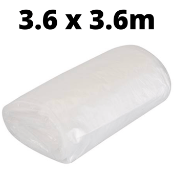 picture of Polythene Dust Sheet - Protects Furniture and Carpet - 3.6 x 3.6m (12' x 12') Approx - [SI-633874]