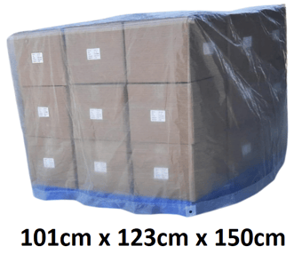 picture of Waterproof Reusable Pallet Cover UK 90gsm Clear - 101cm x 123cm x 150cm - [LTR-UKPCLR-150CM]