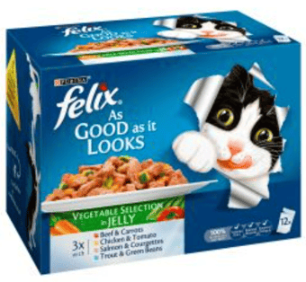 picture of Felix Vegetable Selection in Jelly Cat Food 12 Pack 100g - [BSP-573599]