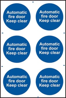 Picture of Spectrum Automatic fire door Keep clear - PVC 200 x 300mm - SCXO-CI-0157