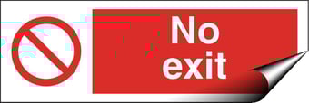 picture of No Exit Sign - 300 X 100Hmm - Self Adhesive Vinyl - [AS-PR63-SAV]