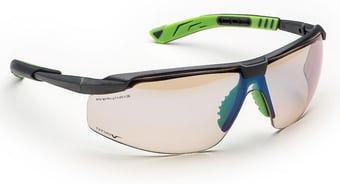 picture of Univet 5X8 - In/Out Lens Safety Spectacles - Gunmetal/Green Frame - [UV-5X8.31.11.00]