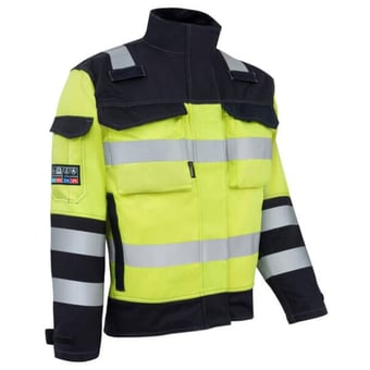 picture of ProGarm 5805 Arc Flash Hi-Viz Jacket Yellow/Navy - PG-5805