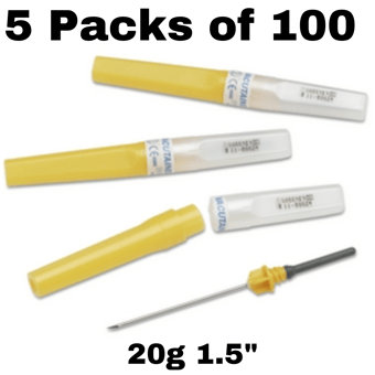 picture of Vacutainer Needle - 20g - 1.5" - 5 Packs of 100 - [ML-K2166-PACK] - (LP)