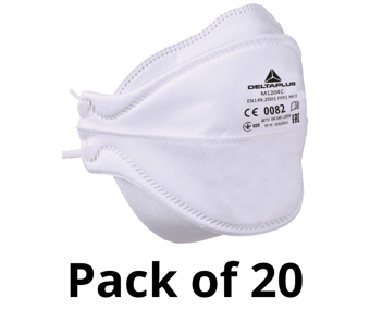 picture of Delta Plus Non Woven Synthetic Fibre FFP2 Disposable Masks Pack of 20 - [LH-M1204C]