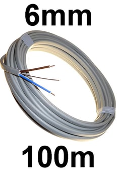 picture of Jaylow Cables Twin and Earth 6242Y Basec Electrical Cable Wire - 6mm Core - 100m Coil - [JYW-6242Y-6MM-100M]