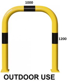 picture of BLACK BULL Protection Guard XL - Outdoor Use - (H)1200 x (W)1000mm - Yellow/Black - [MV-195.26.554] - (LP)