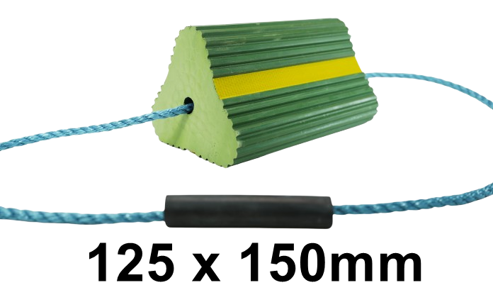 Vulcascot Wheel Chocks - Green - 125 x 150mm - [VS-WCG125]