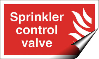 picture of Sprinkler Control Valve Sign - 250 X 150Hmm - Self Adhesive Vinyl - [AS-FI26-SAV]