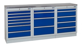 picture of BiGDUG 2041mm Wide Workbench - 7 Drawer Cabinet - 4 Drawer Cabinet - 5 Drawer Cabinet - Stainless - [BDU-TGC534GBS] - (LP)