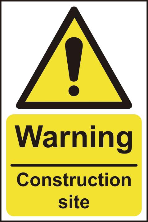 picture of Spectrum Warning Construction Site - PVC 200 x 300mm - SCXO-CI-0958