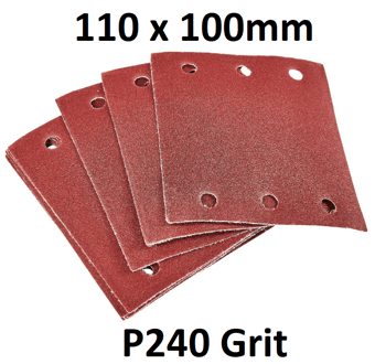 picture of Amtech 10pc Square Sanding Sheet Set - P240 Grit 110 x 100mm - [DK-V4055]