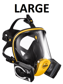 picture of Dewalt Reusable Full Face Mask Respirator with P3 Filters Large - [FDC-DXIR1FFMLP3]