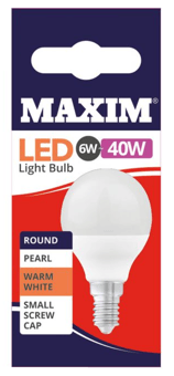 picture of Maxim - 40W - LED Round Pearl Warm White - Small Edison Screw Cap - [PD-40MLRSESWW5X10]