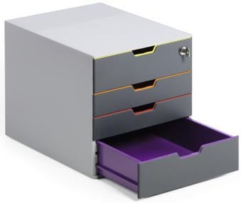 Picture of Durable - VARICOLOR 4 Safe Storage Box - Multi Coloured - 280 x 292 x 356 mm - [DL-760627]