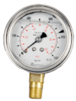 picture of Tecpos Hydraulic Pressure Gauge Face - 64mm x 1000 Bar - [GT-TPG64]