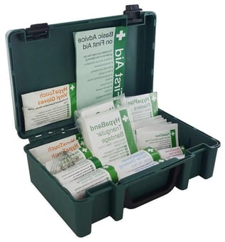 picture of HSE Approved - Economy 10 Person First Aid Kit - In Hard Green Case - [CM-K10AECON]