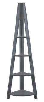 picture of LPD Furniture Tiva Corner Ladder Shelving - Black - [PRMH-LPD-TIVABLACOR]
