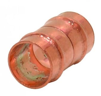 picture of 15mm Solder Ring Copper Straight Coupling (Pack of 2) - CTRN-CI-YS01P