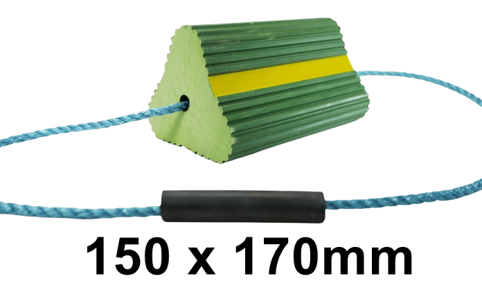 Vulcascot Wheel Chocks - Green - 150 x 170mm - [VS-WCG150]