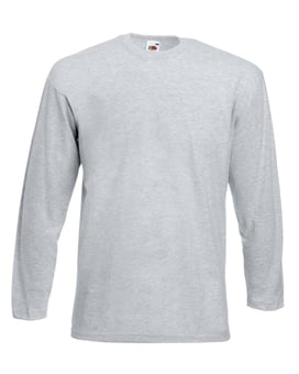 picture of Fruit Of The Loom Long Sleeve Valueweight T-Shirt - Heather Grey - BT-61038-HEATHERGREY
