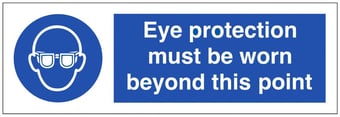 picture of Eye Protection Sign - 300 x 100Hmm - Rigid Plastic - [AS-MA77-RP]   