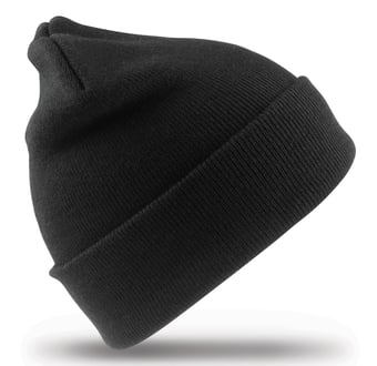 picture of Result Recycled Woolly Ski Hat - Black - [BT-RC929X-BLK]