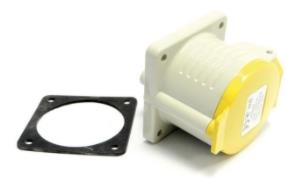 Picture of 32 Amp 110V Industrial IP44 Rated Panel Socket - [HC-PS32A110]