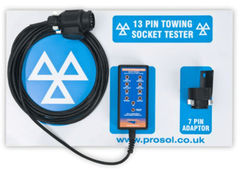 picture of 13 Pin Trailer Towbar Socket Tester With Shadow Panel Board - [PSO-TAB1000]