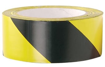 Picture of Non Adhesive Barrier Tape - 500m x 75mm - Black Yellow - Polyethylene - [EM-5143BY75X500]