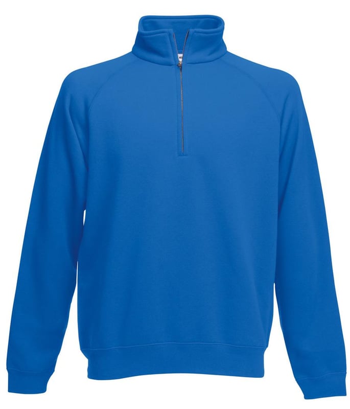 picture of Fruit Of The Loom Zip Neck Sweatshirt - Royal Blue - BT-62114-ROYALBLUE