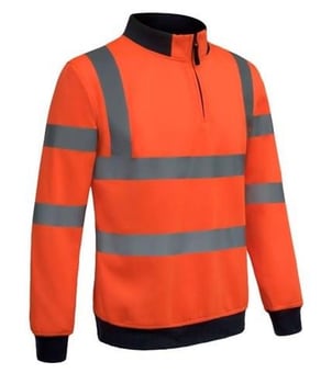 picture of Aqua Premium Hi Vis Crew Neck Orange Sweatshirt - FU-SS001-000-026