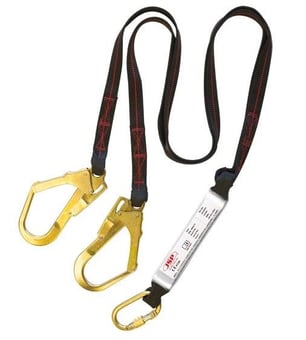 picture of JSP - Spartan 2m Twin Webbing Tail Fall Arrest Lanyard - Shock Absorber - 30mm - [JS-FAR0307]