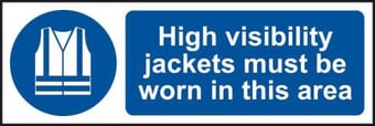 Picture of Spectrum High visibility jackets must be work in this area - RPVC 600 x 200mm - SCXO-CI-14395