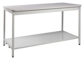 Picture of QMP Mailroom Workbench - Open Bench with Lower Shelf - MFC Worktop - 840 x 1830 x 750D mm - [QM-MR841875SLXX]