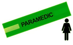 Picture of Lime Green - Ladies Pre Printed Arm band - Paramedic - 10cm x 45cm - Single - [IH-ARMBAND-G-PMED-B-S]