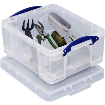 picture of Plastic Clear 21 Litre Really Useful Box - Including Lid - UB-21RUB - (PS)