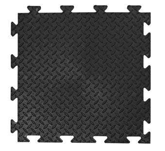 picture of Tuff-Tile Diamond Interlocking Tile - Black - 50 x 50cm x 14mm - [BLD-TTD2020BL] - (LP)