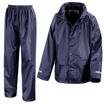 Picture of Result Junior Rain Suit - Jacket and Trousers - Navy Blue - [BT-R225J-NBLUE]