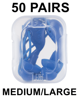 picture of Uvex Xact-Fit Detec Corded Earplugs - Size M/L - Box of 50 Pairs - Plastic Box - [TU-2224028]