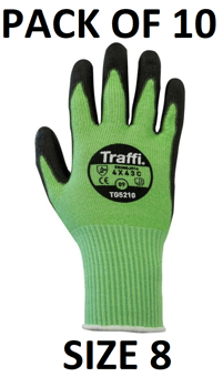 picture of TraffiGlove Metric Safe to Go Breathable Gloves - Size 8 - Pack of 10 - TS-TG5210-8X10 - (AMZPK2)