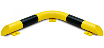 Picture of BLACK BULL Corner Collision Protection Bar - Indoor Use - 86 x 638 x 638mm - Yellow/Black - [MV-199.22.677]